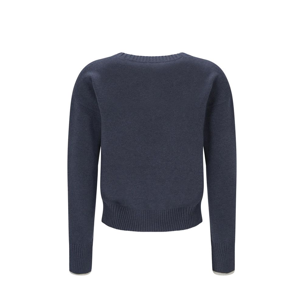 Brunello Cucinelli Blue Cashmere Sweater