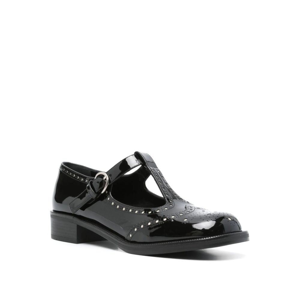 Miu Miu Black Calfskin Ballet Flats