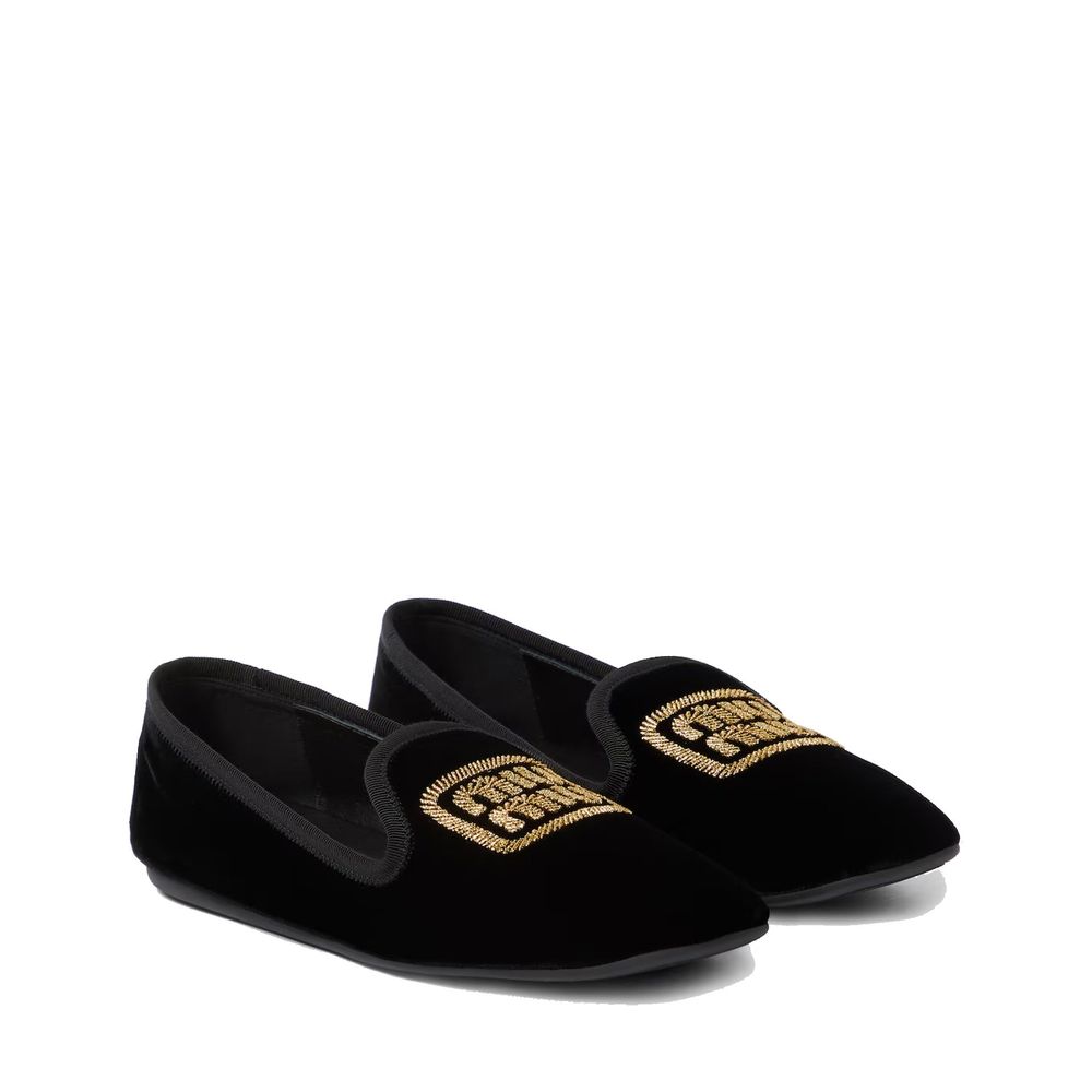 Miu Miu Black Fabric Flats