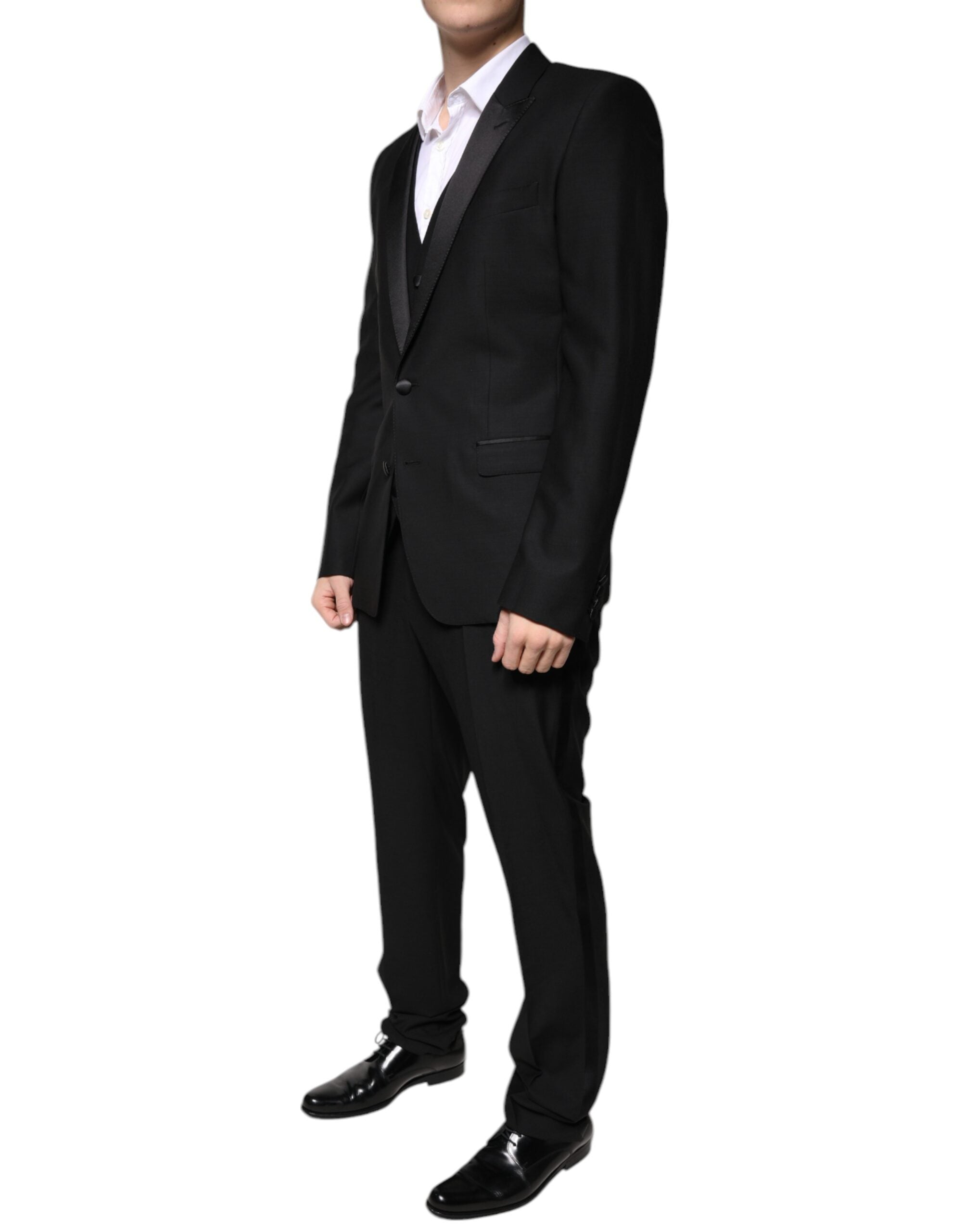 Dolce & Gabbana Black Virgin Wool Tuxedo