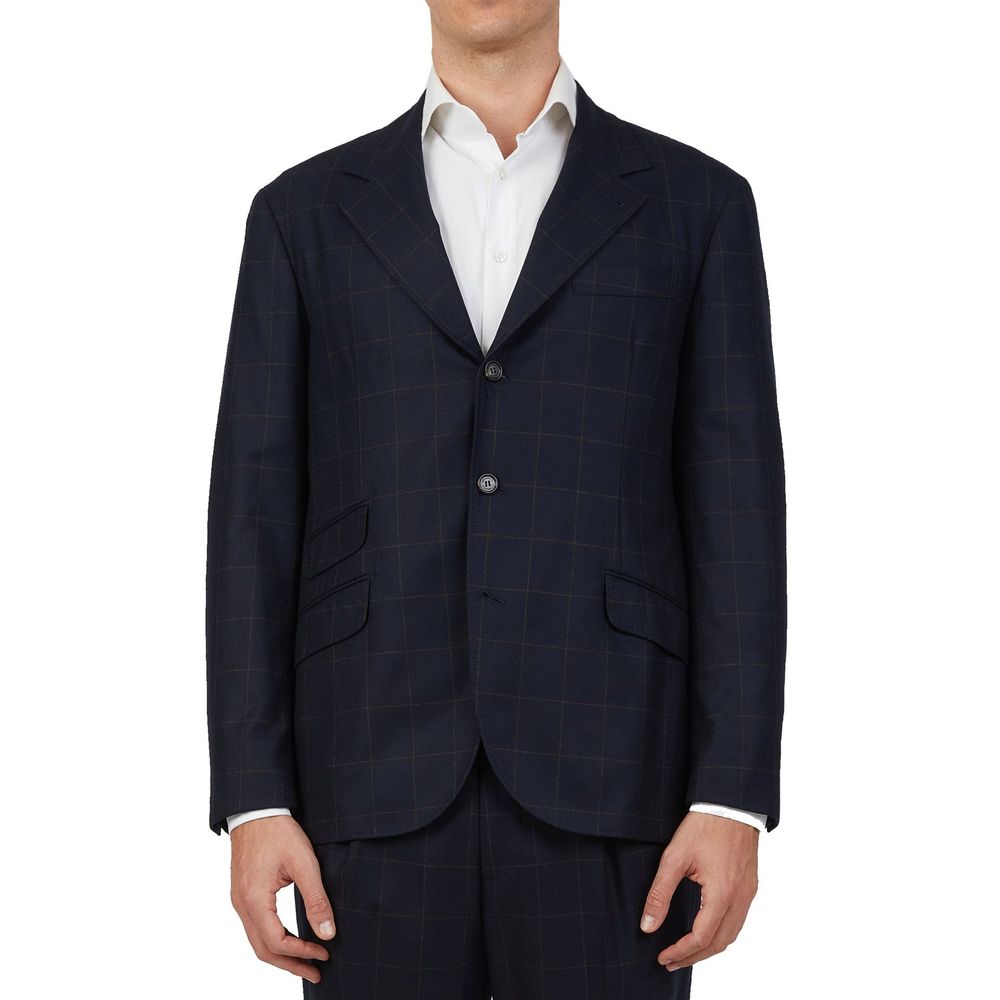 Brunello Cucinelli Blue Wool Two-Piece Suit