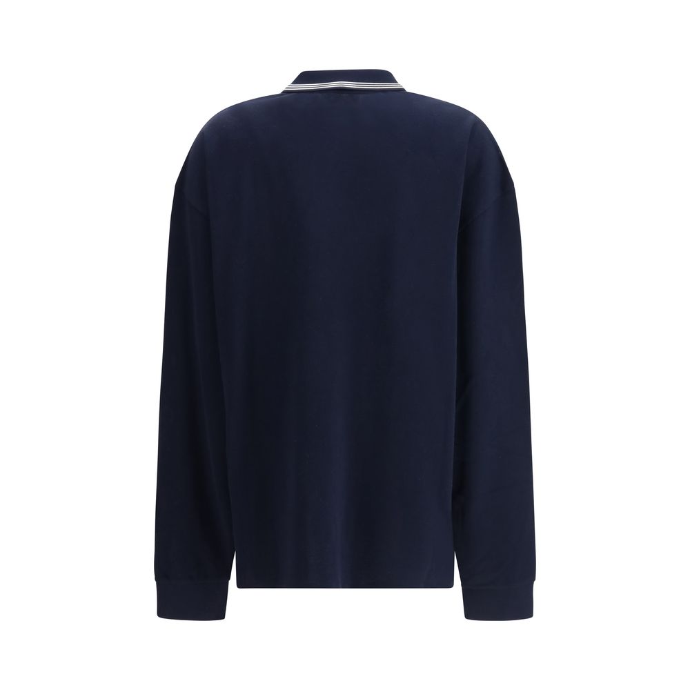 Miu Miu Blue Cotton Polo Shirt