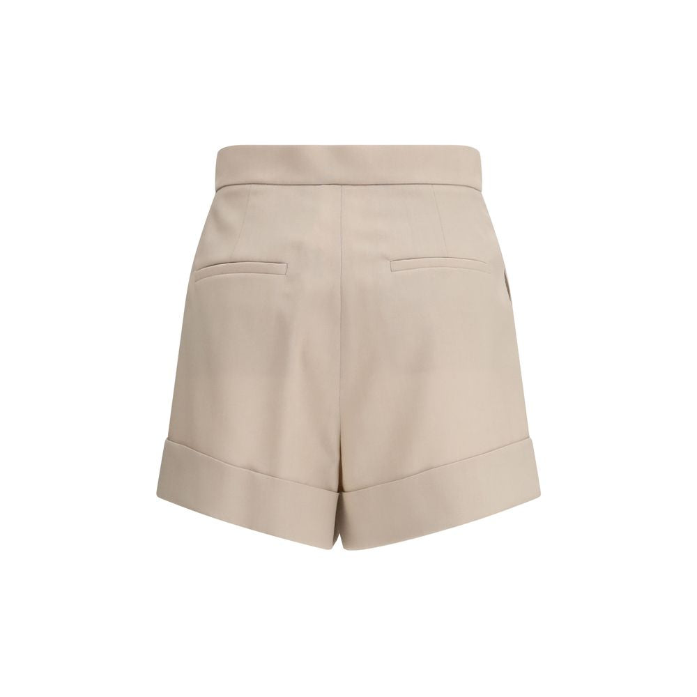 Max Mara Bicolor Fleece Wool Bermuda Shorts
