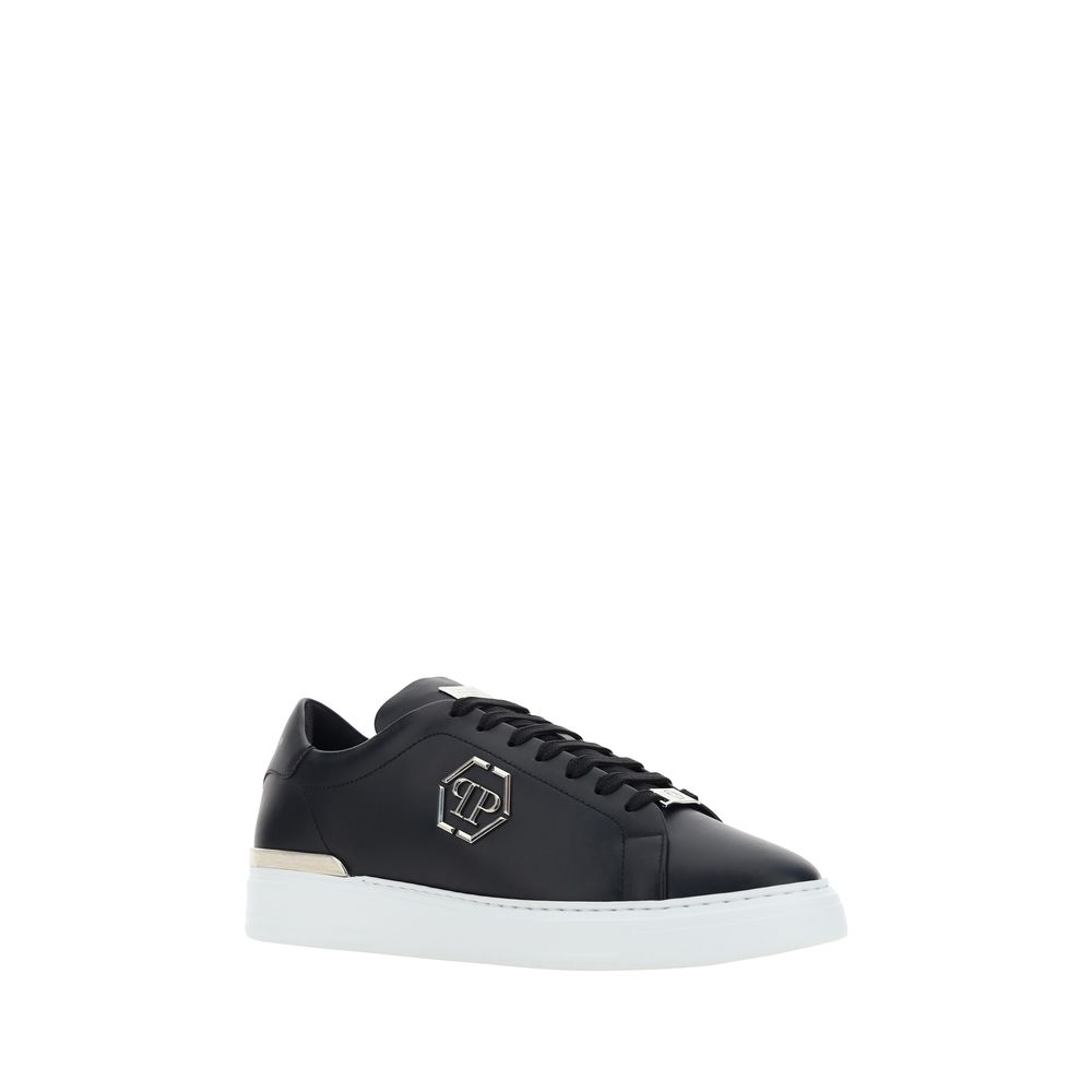 Philipp Plein Black Rubber Low Top Sneakers