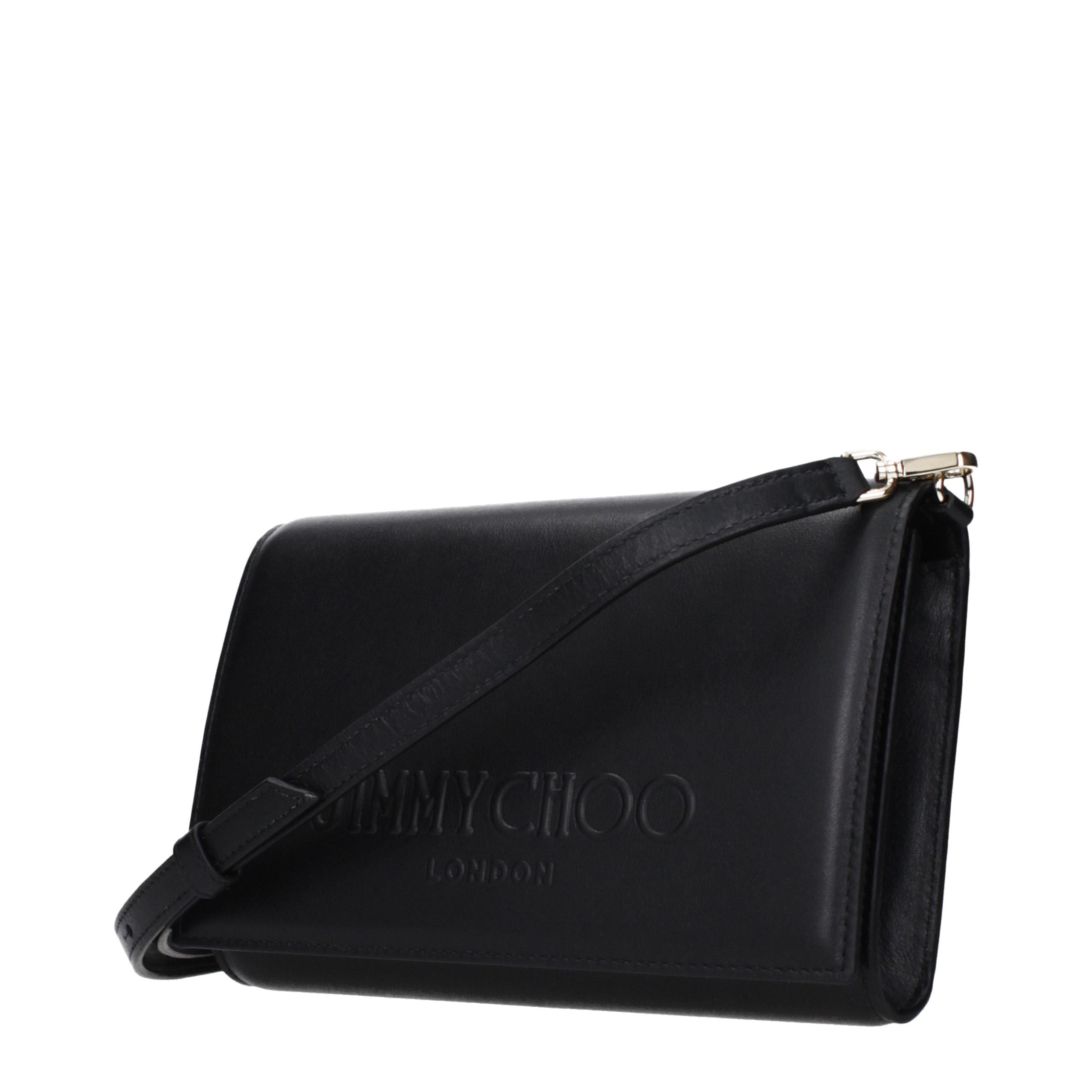 Jimmy Choo Black Leather Clutch Bag
