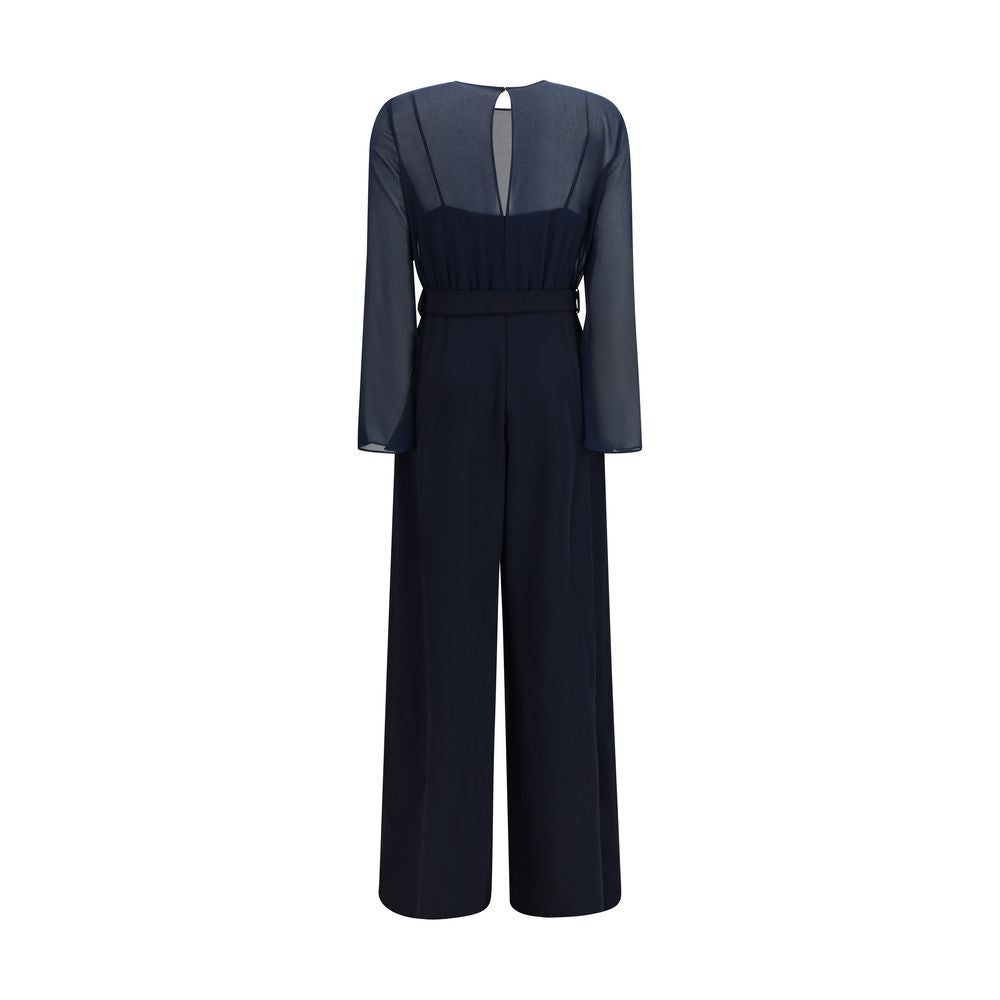 P.A.R.O.S.H. Blue Polyester Jumpsuit
