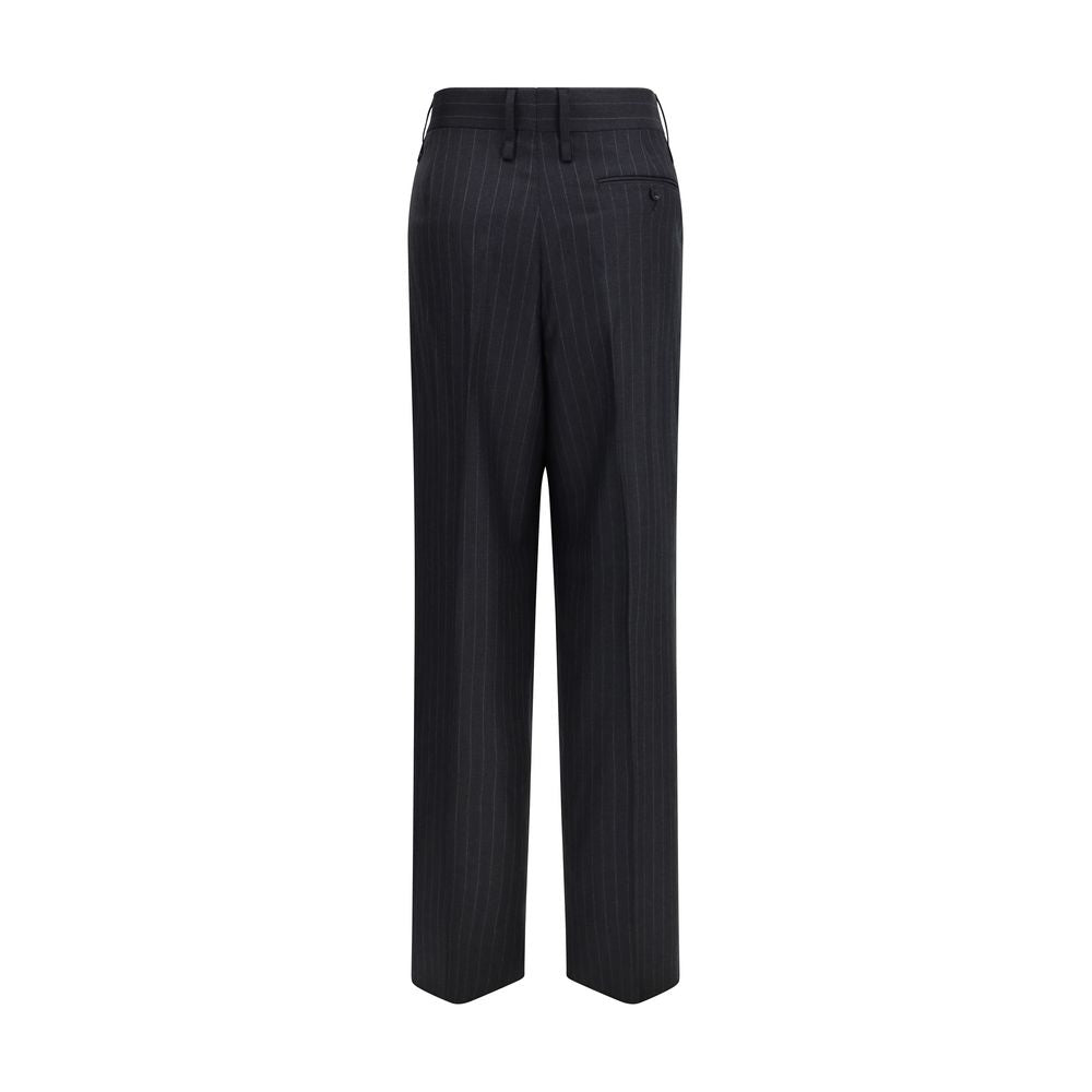 Ferragamo Gray Fleece Wool Casual Pants