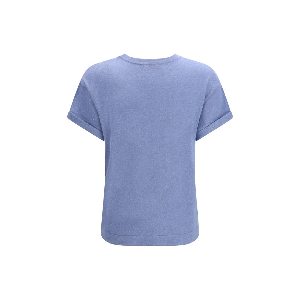 Brunello Cucinelli Blue Nylon T-Shirt