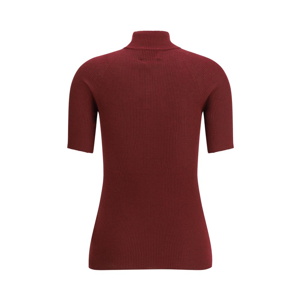 SA SU PHI Bordeaux Cashmere Top
