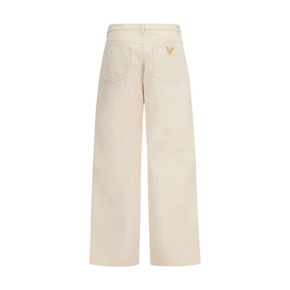 Valentino Beige Cotton Jeans Denim