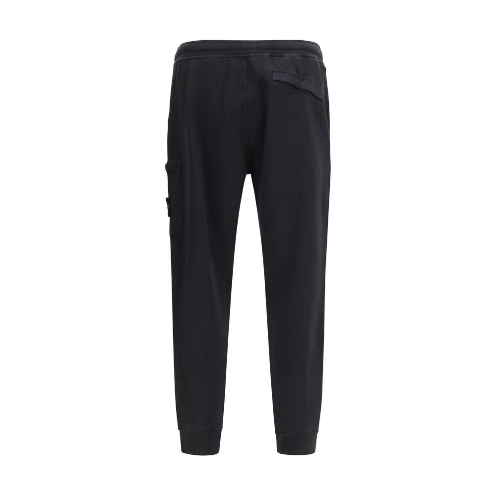 Stone Island Black Cotton Athletic Pants