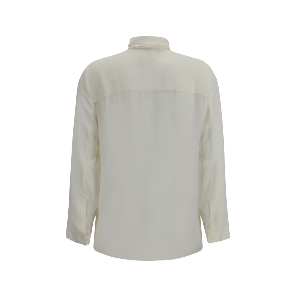 Khaite White Silk Dress Shirt
