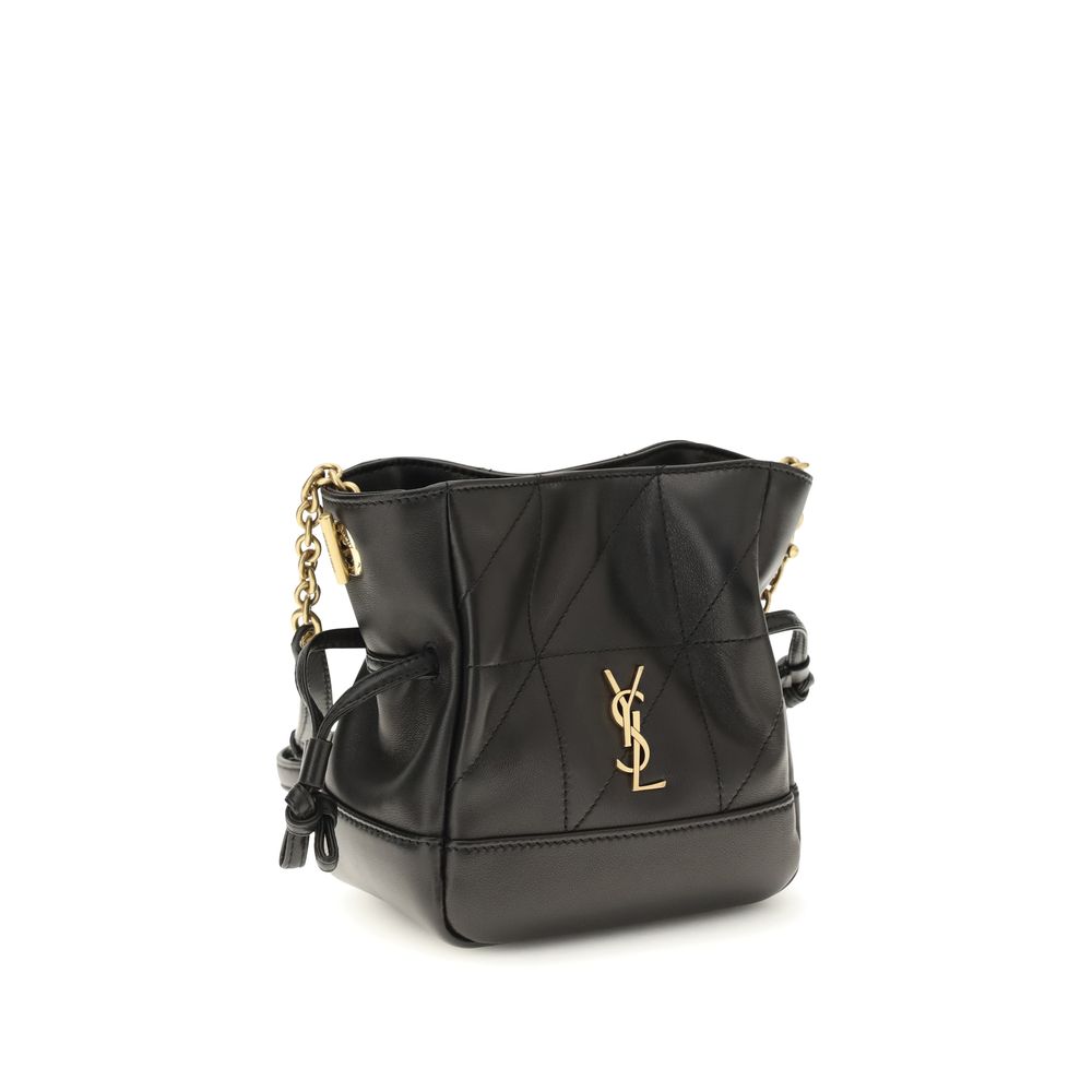 Saint Laurent Black Lamb Ovis Aries Aries Shoulder Bag