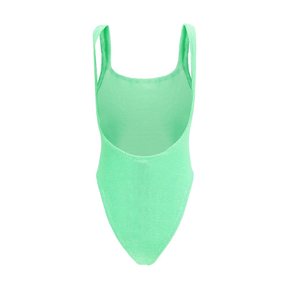 Hunza G Bicolor Polyester One-Piece Swimsuit