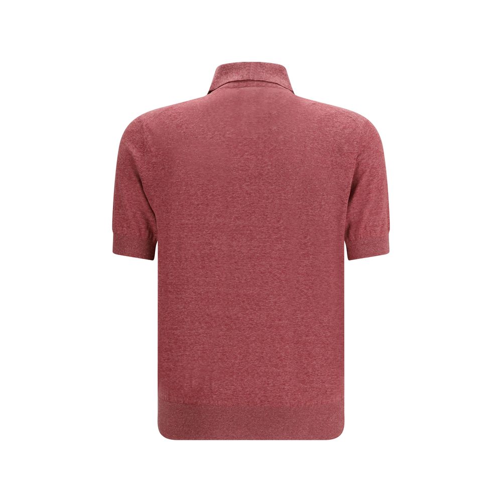 Brunello Cucinelli Multicolor Linen Polo Shirt