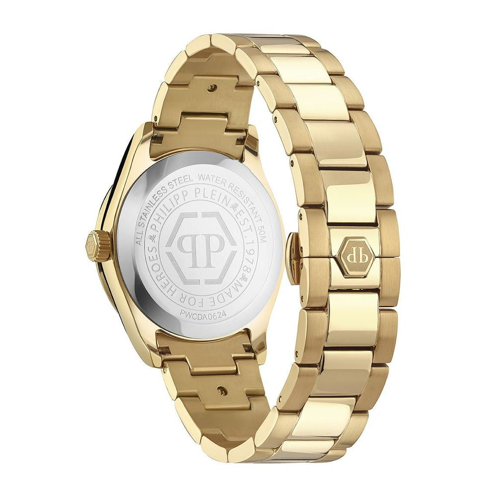 Philipp Plein Gold Stainless Steel Dress Watch