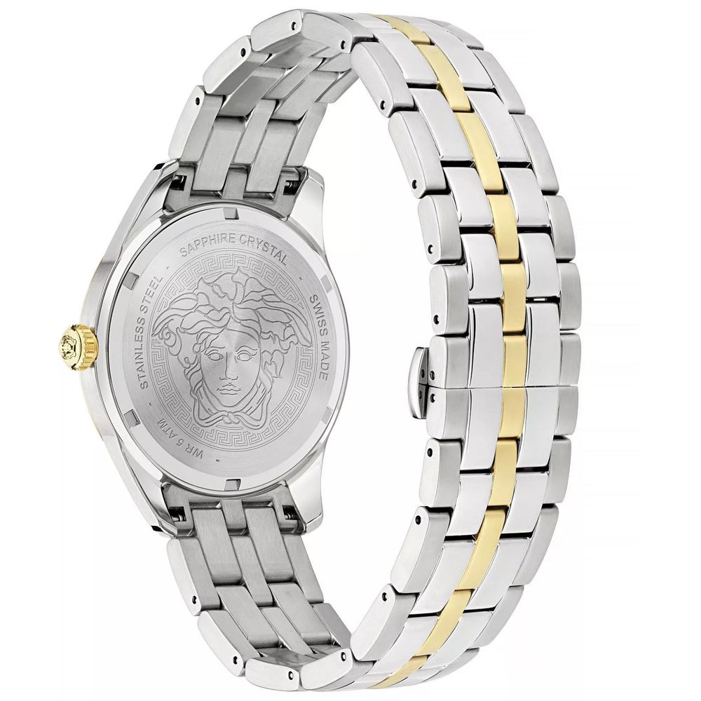 Versace Gray Stainless Steel Dress Watch