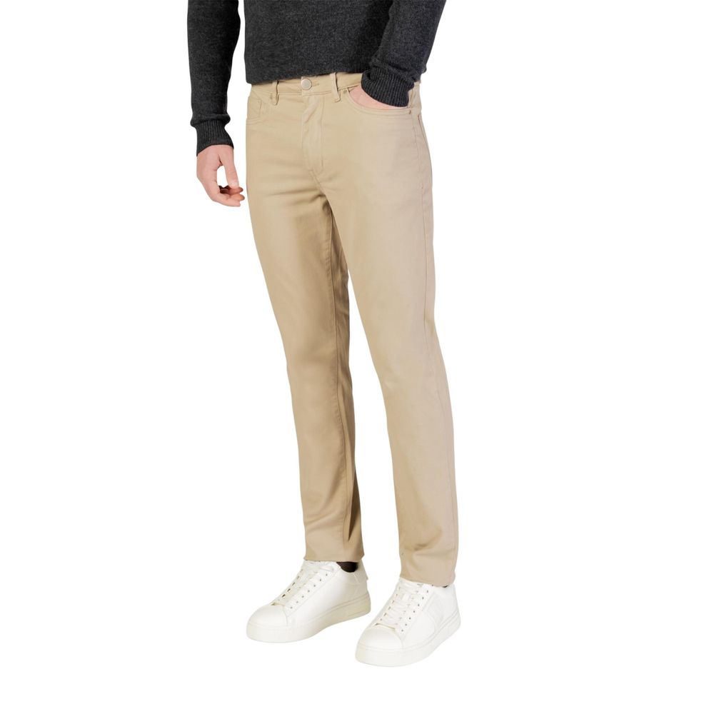 Borghese Beige Cotton Skinny Pants
