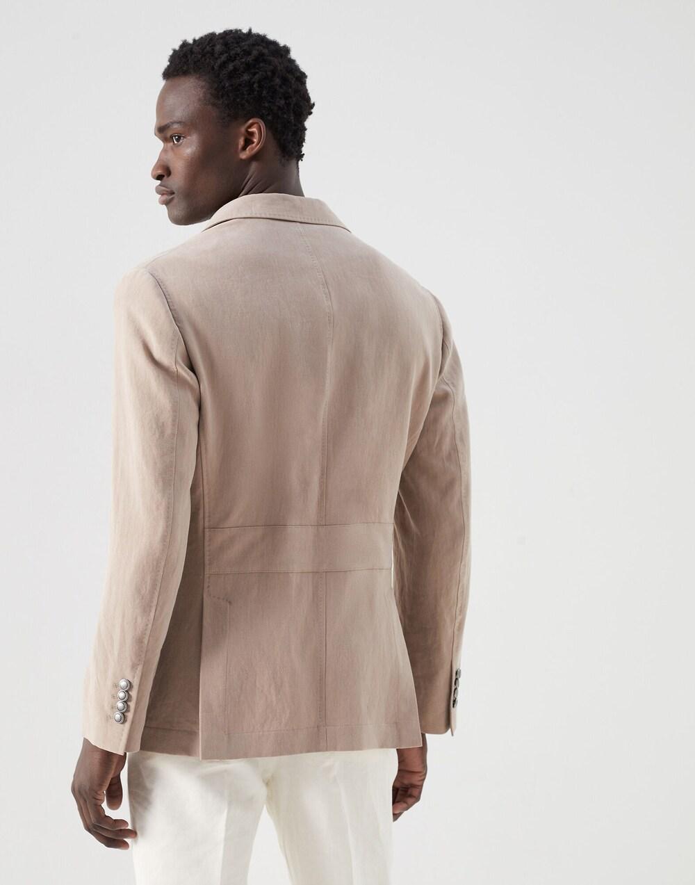 Brunello Cucinelli Brown Linen Jackets And Coat