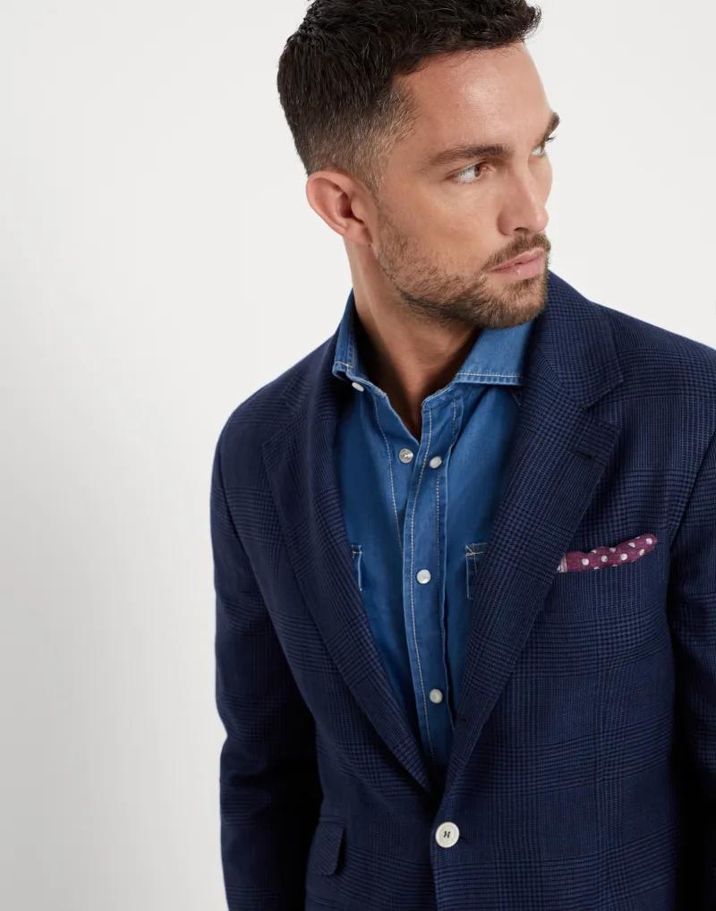 Brunello Cucinelli Blue Wool Blazer