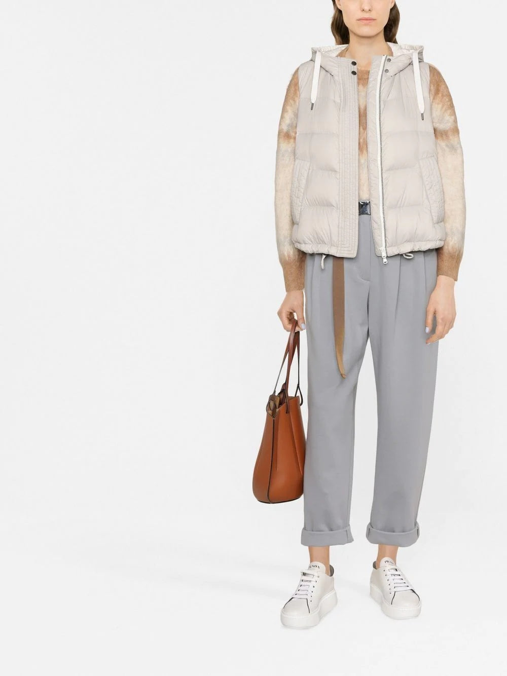 Brunello Cucinelli Gray Cotton Casual Pants