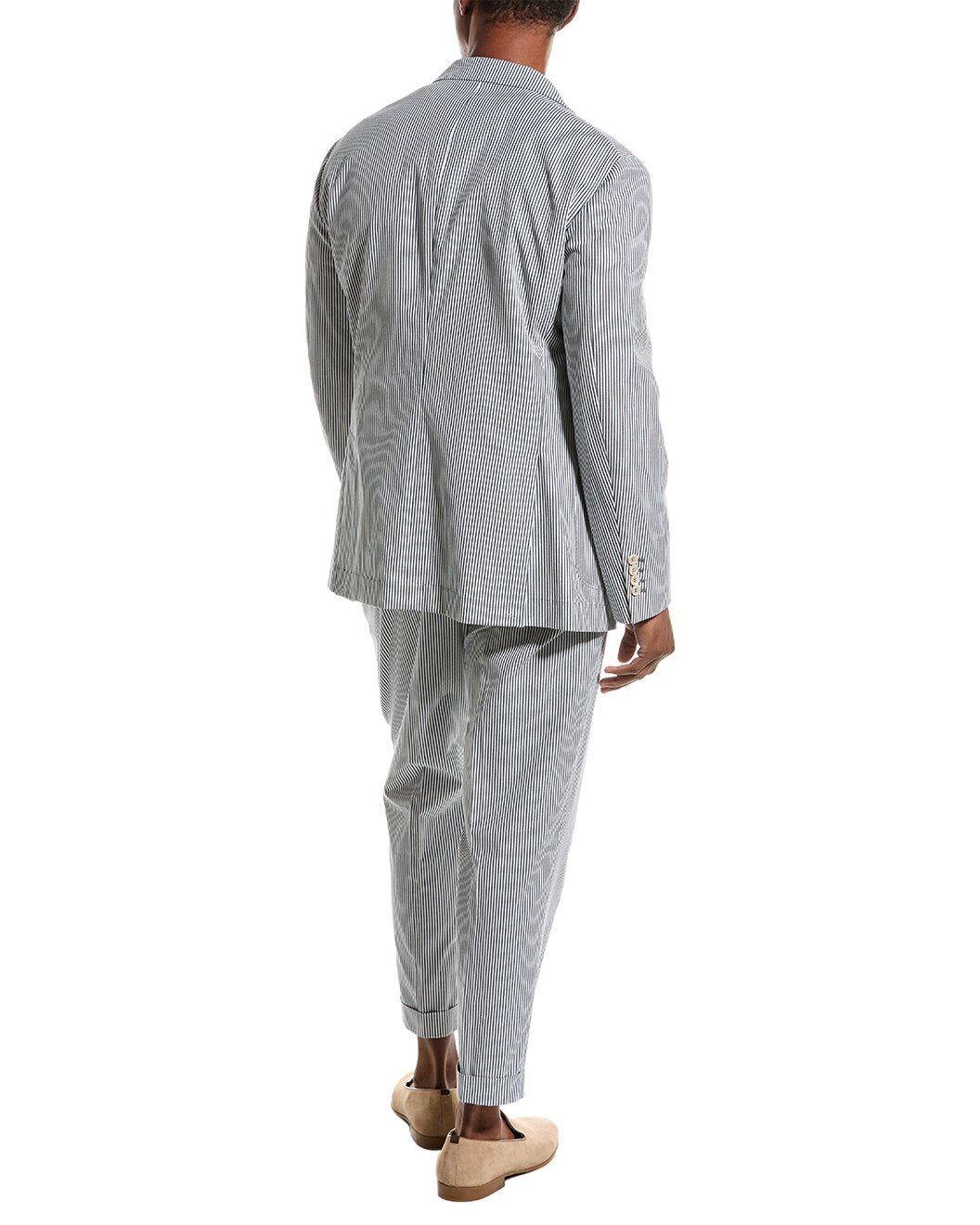 Brunello Cucinelli Bicolor Cotton Two-Piece Suit
