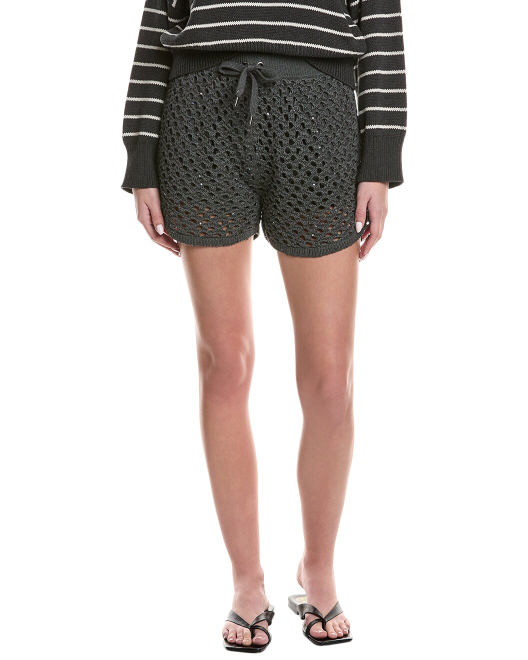 Brunello Cucinelli Bicolor Cotton Short And Mini Shorts