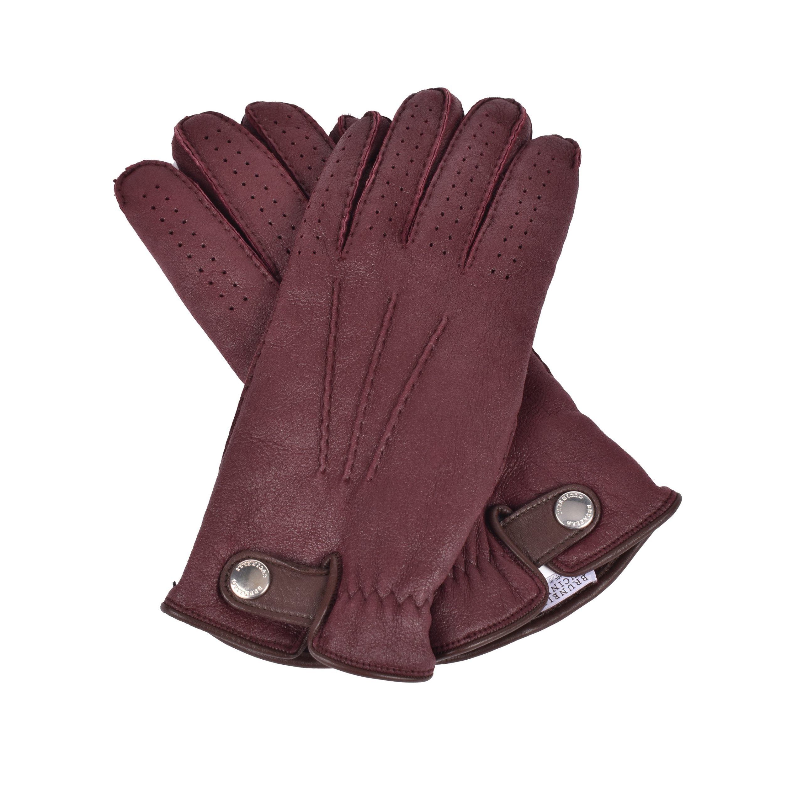 Brunello Cucinelli Brown Leather Gloves