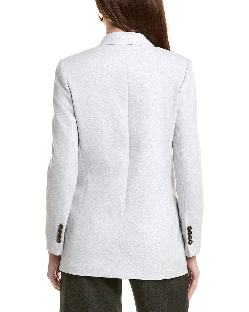 Brunello Cucinelli Silver Cotton Blazer