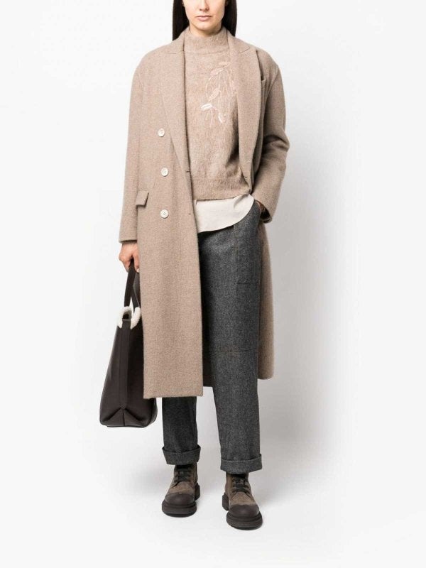 Brunello Cucinelli Bicolor Wool Casual Pants