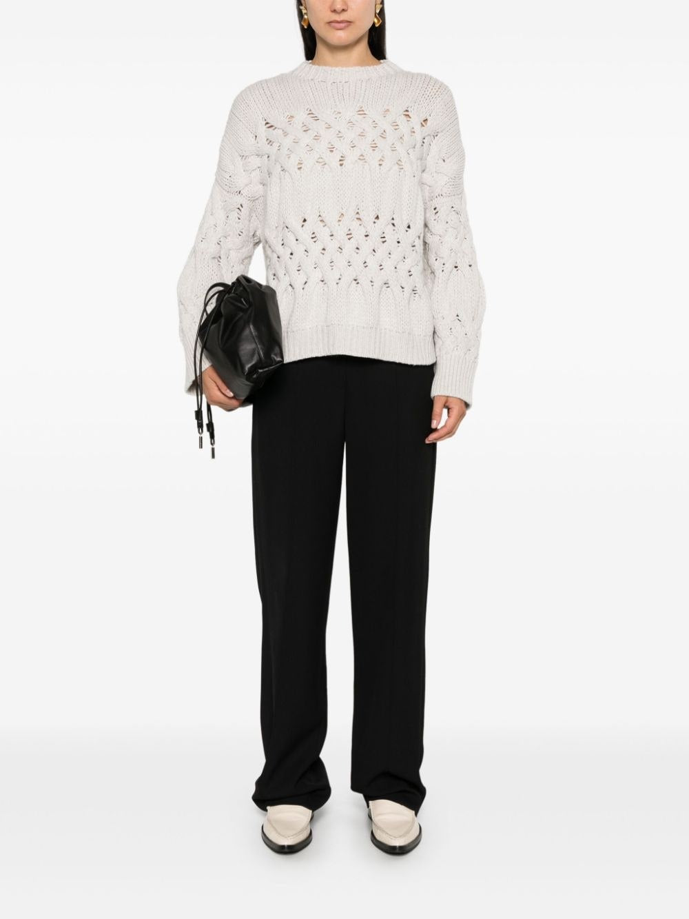 Brunello Cucinelli Black Viscose Casual Pants