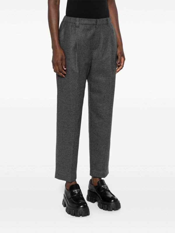 Brunello Cucinelli Black Wool Casual Pants