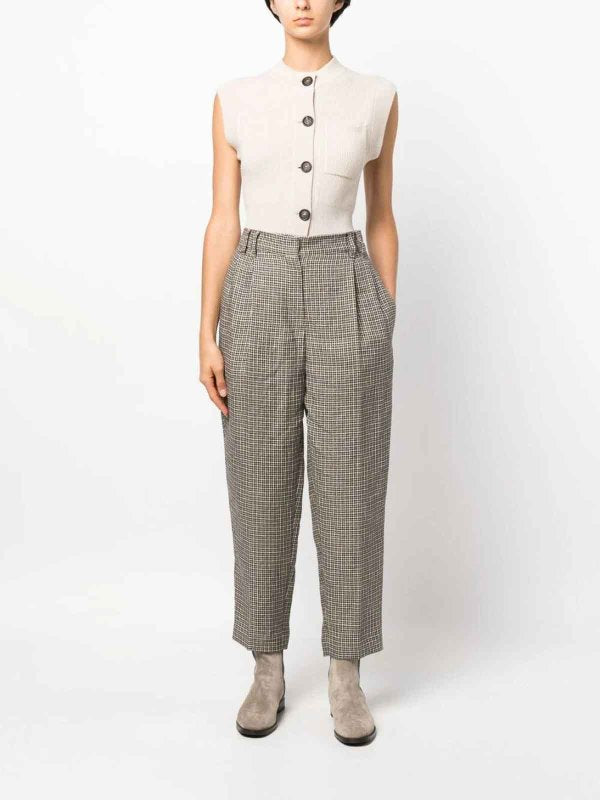 Brunello Cucinelli Beige Linen Pants