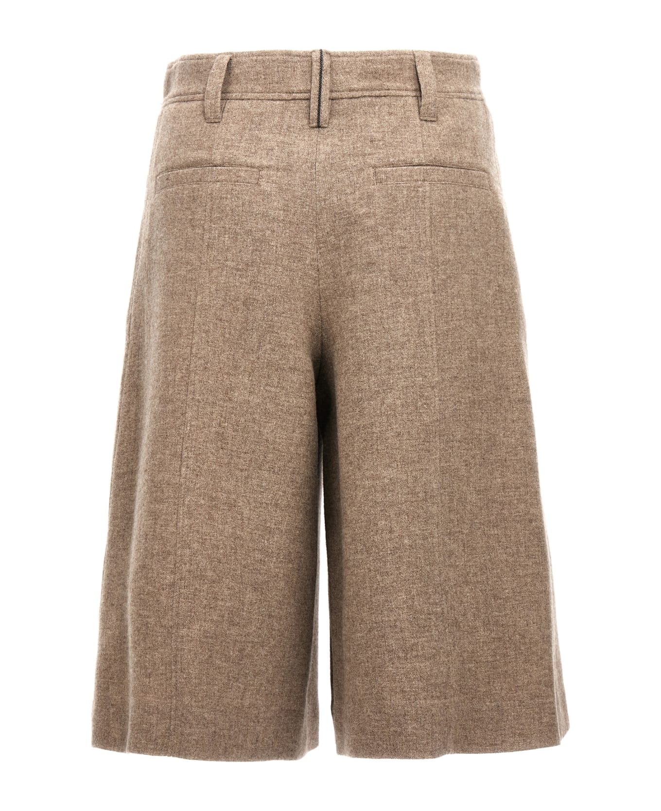 Brunello Cucinelli Beige Yak Bermuda Shorts