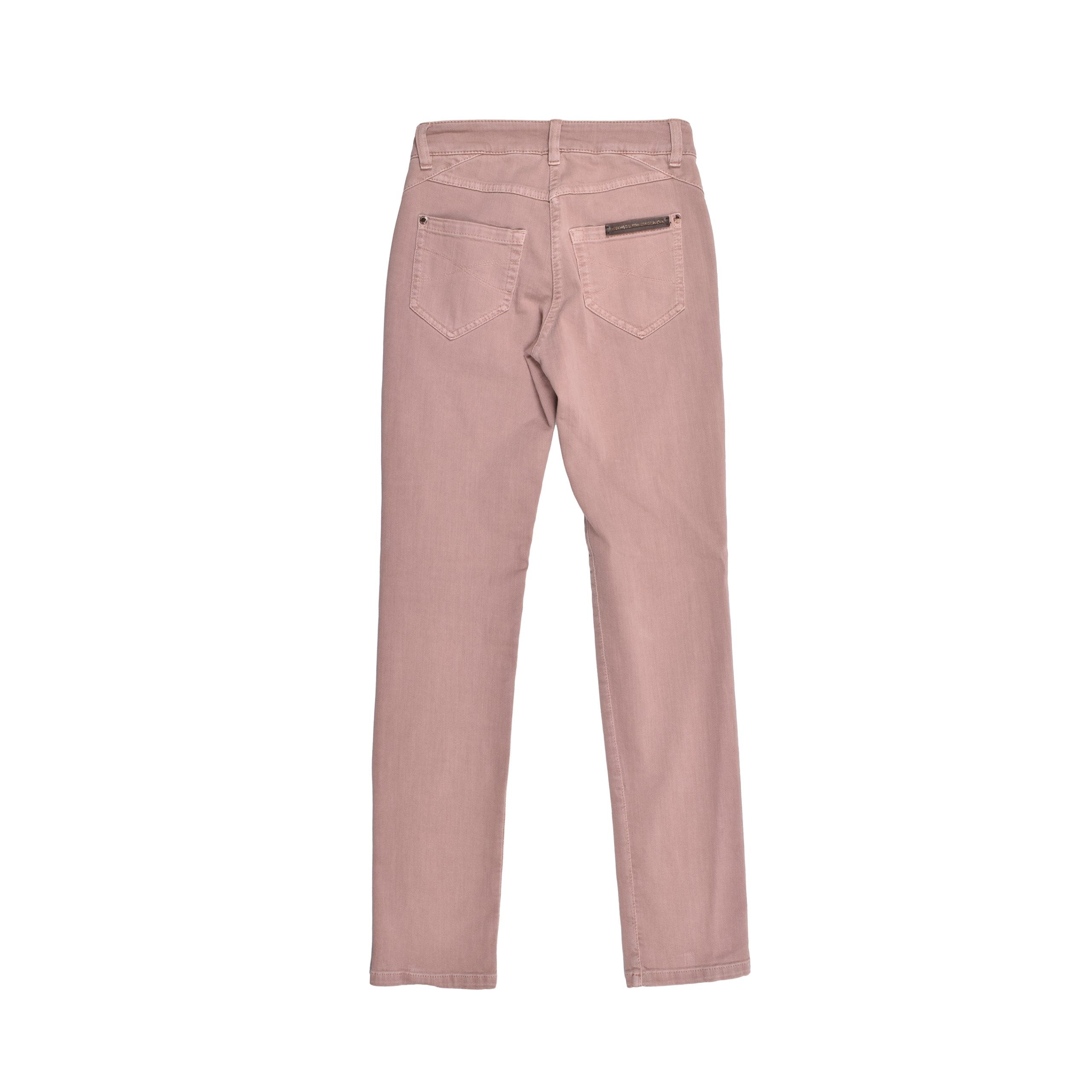 Brunello Cucinelli Pink Cotton Straight-Leg Jeans