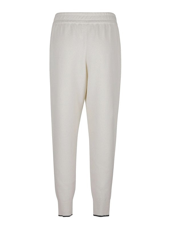 Brunello Cucinelli White Cashmere Joggers (Workout Pants)