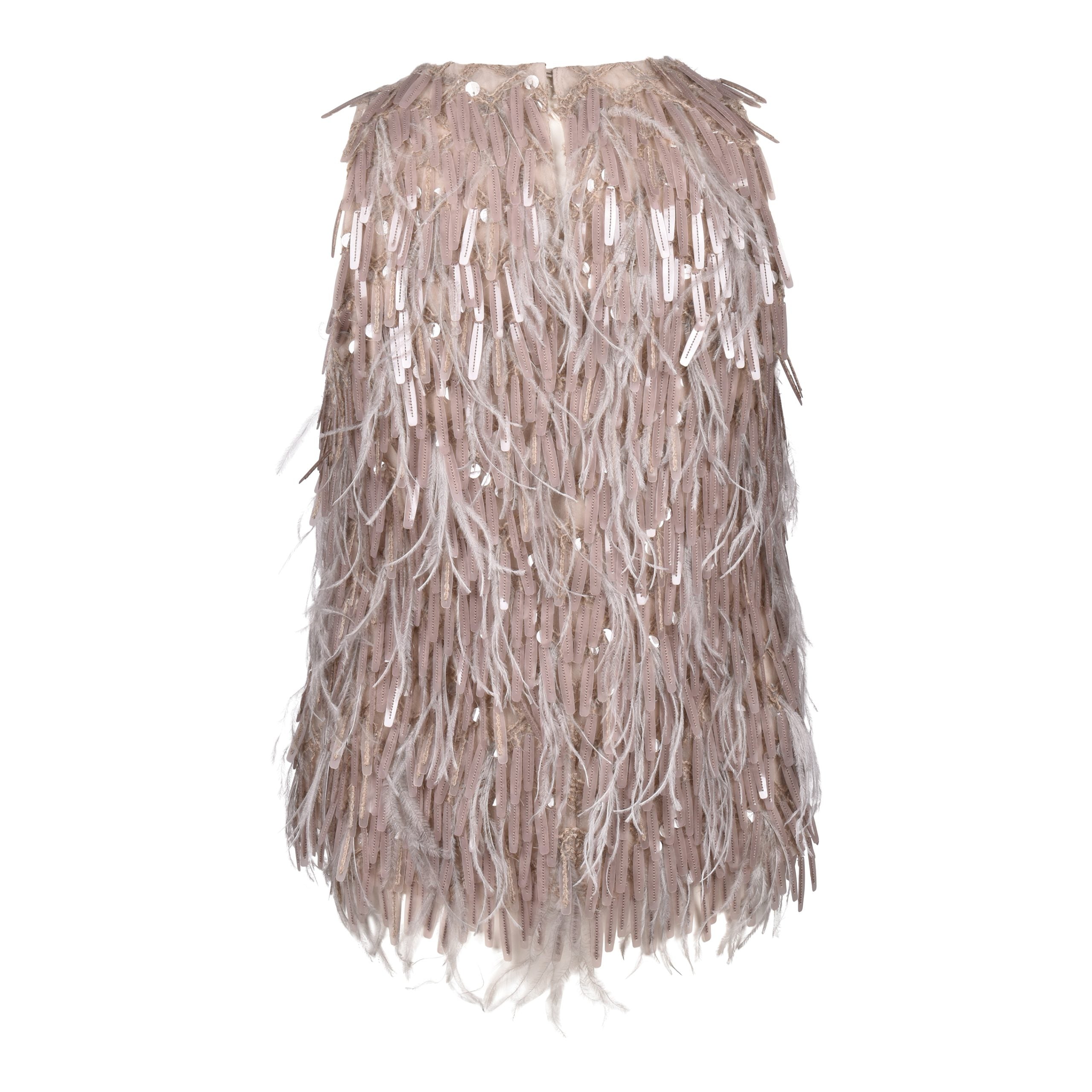 Brunello Cucinelli Beige Silk Cocktail Dress