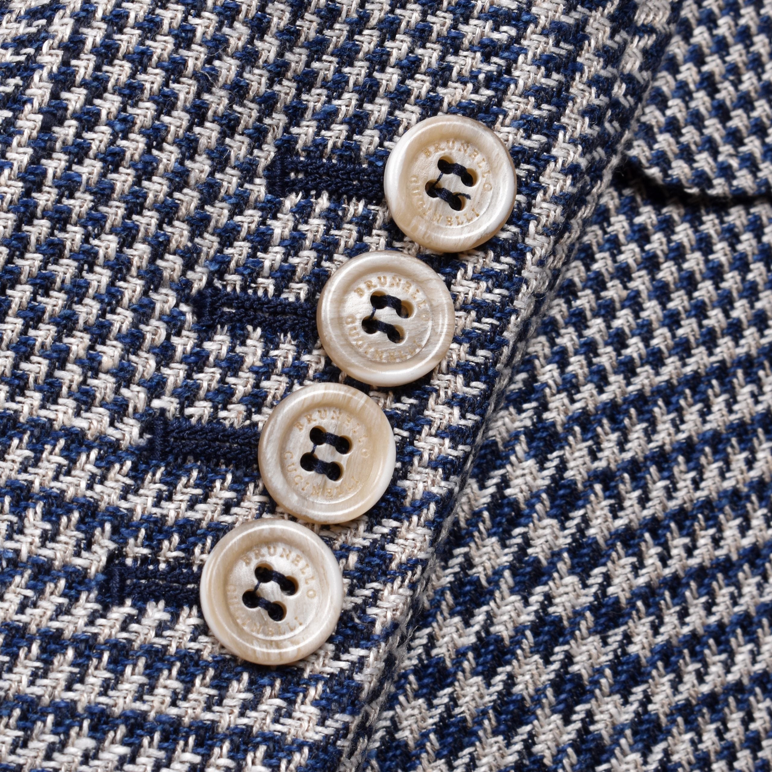 Brunello Cucinelli Blue Linen Coat