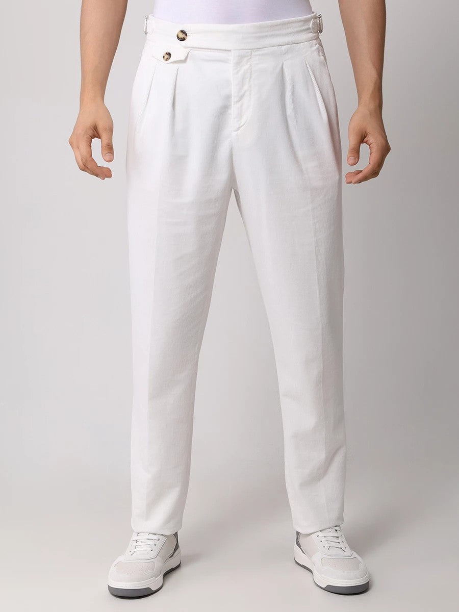 Brunello Cucinelli White Cotton Casual Pants