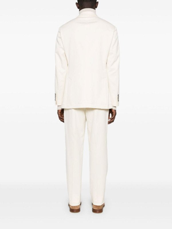 Brunello Cucinelli Beige Cotton Two-Piece Suit