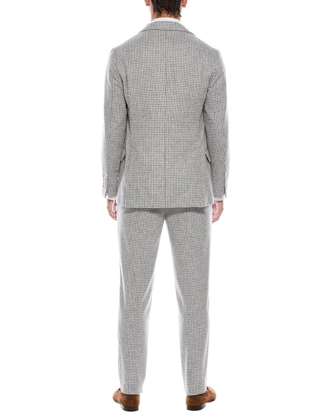 Brunello Cucinelli Pearl Leather Two-Piece Suit