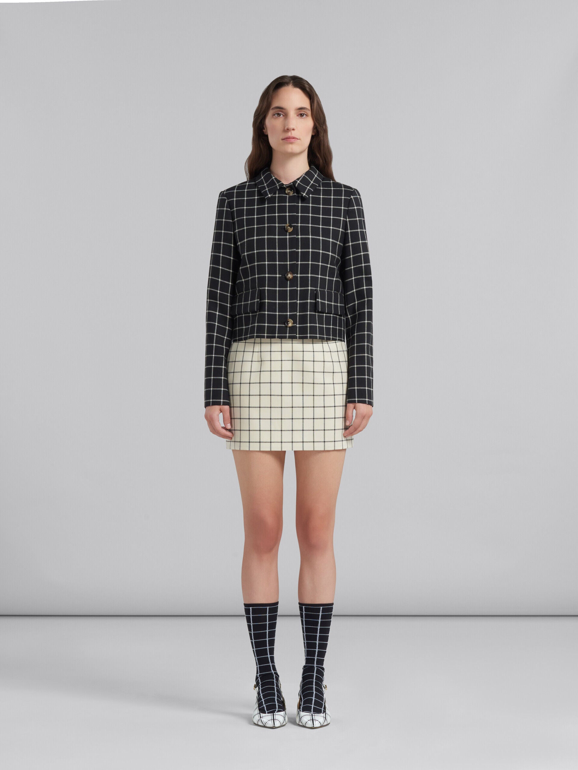 Marni White Fibres Mini Skirt