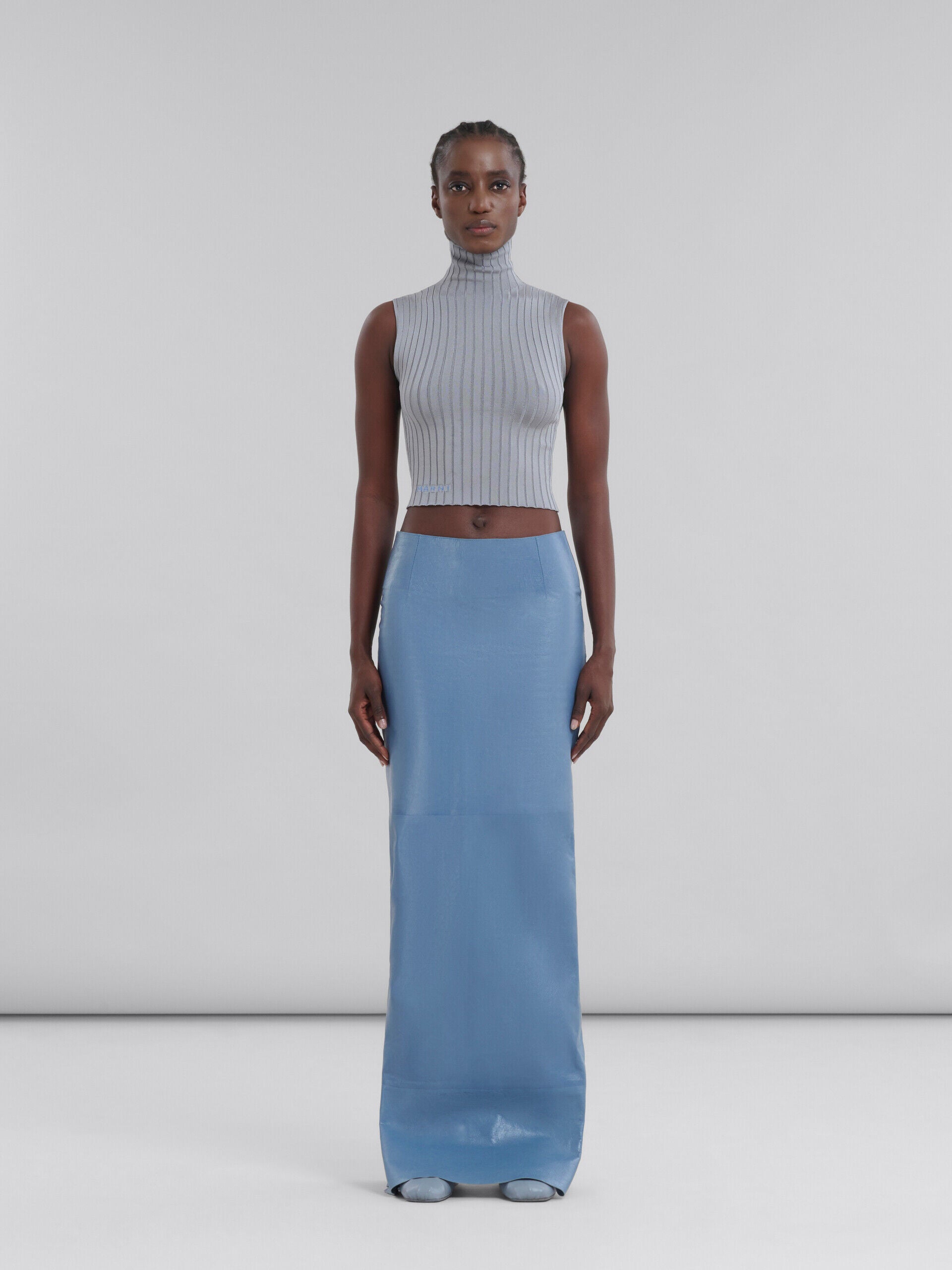 Marni Gray Fibres Long Skirt
