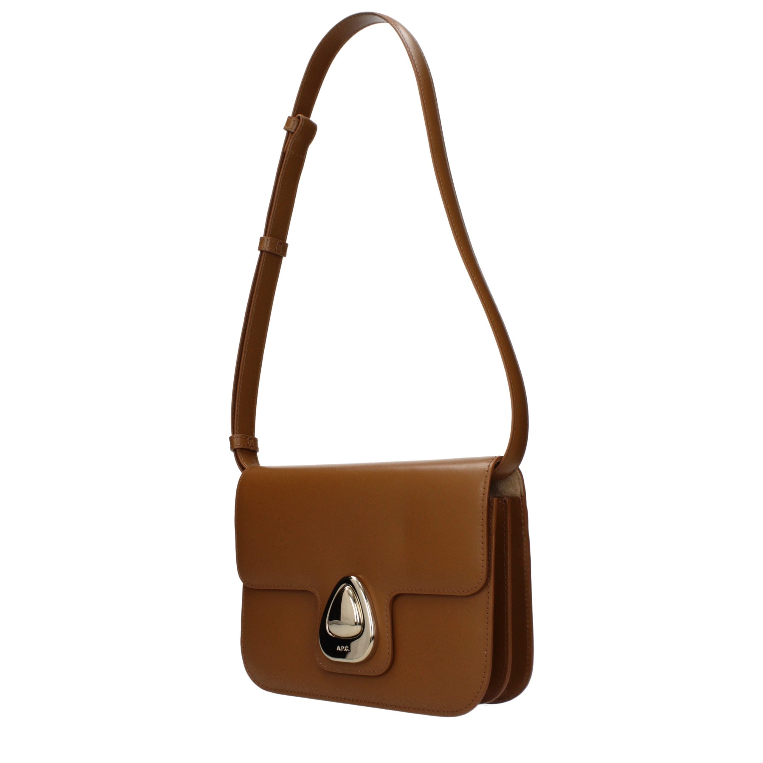 A.P.C. Brown Leather Shoulder Bag