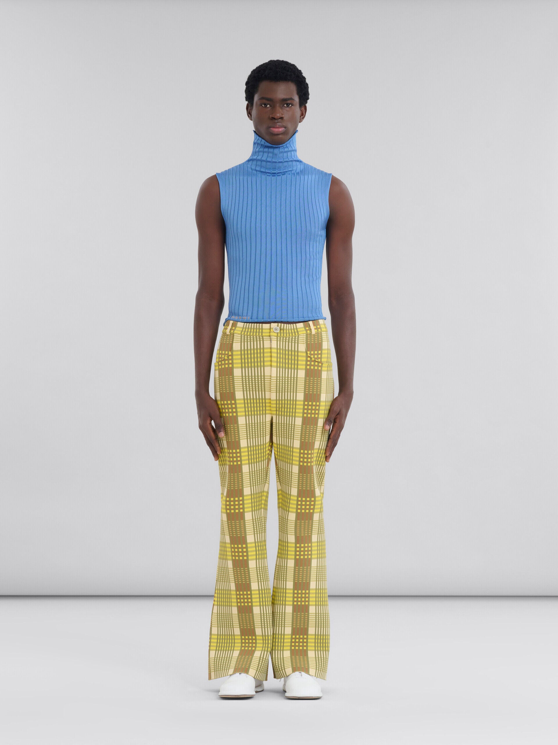 Marni Yellow Fibres Flared Pants