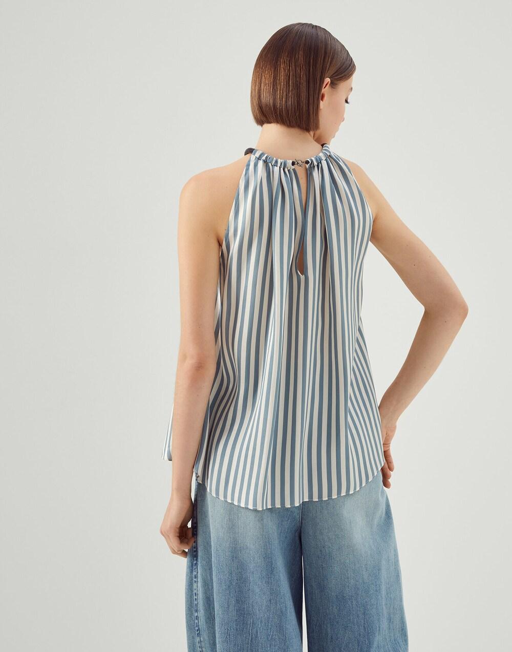 Brunello Cucinelli Blue Viscose T-Shirt