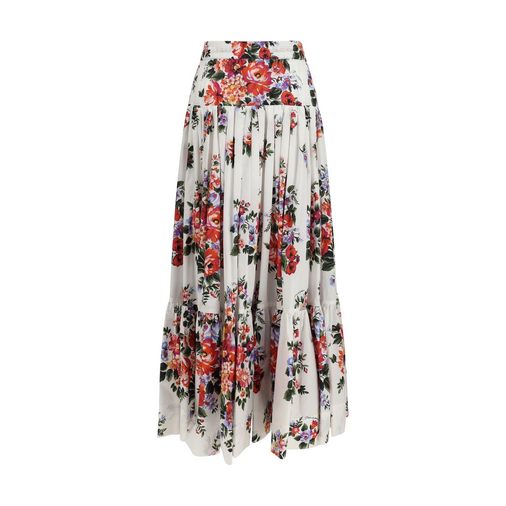 Dolce & Gabbana Multicolor Cotton Long Skirt