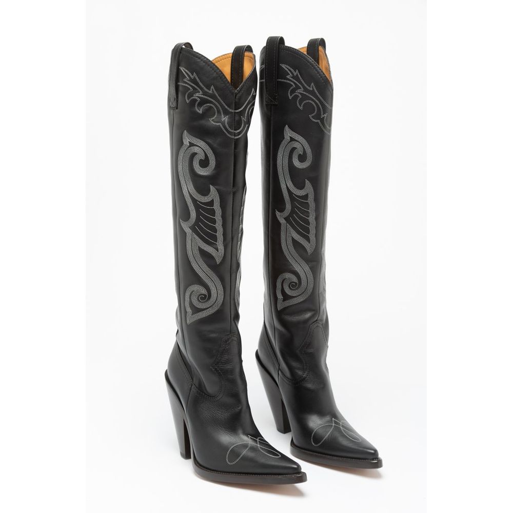 Moschino Multicolor Calfskin High Heel Boots