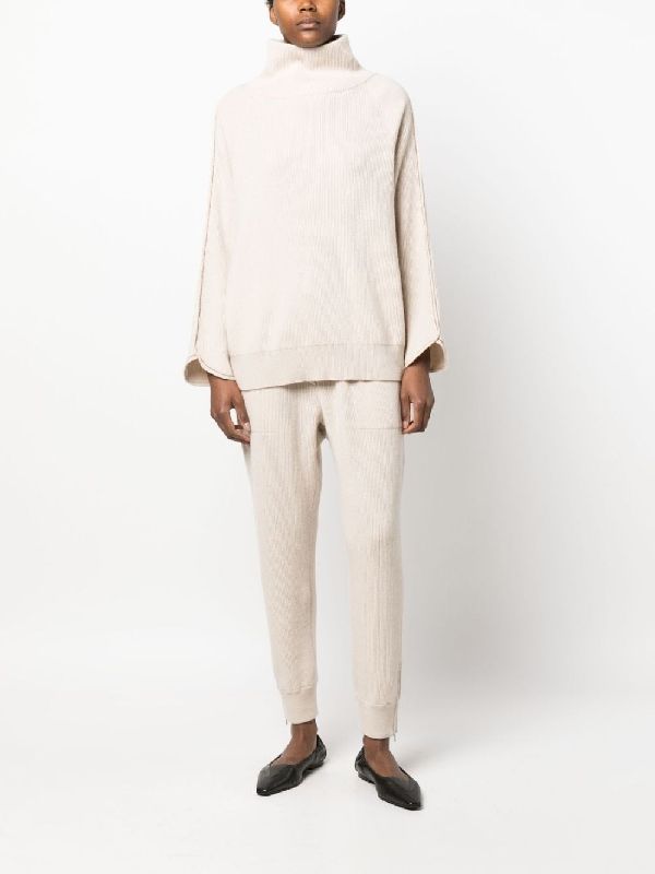Brunello Cucinelli Beige Cashmere Athletic Pants