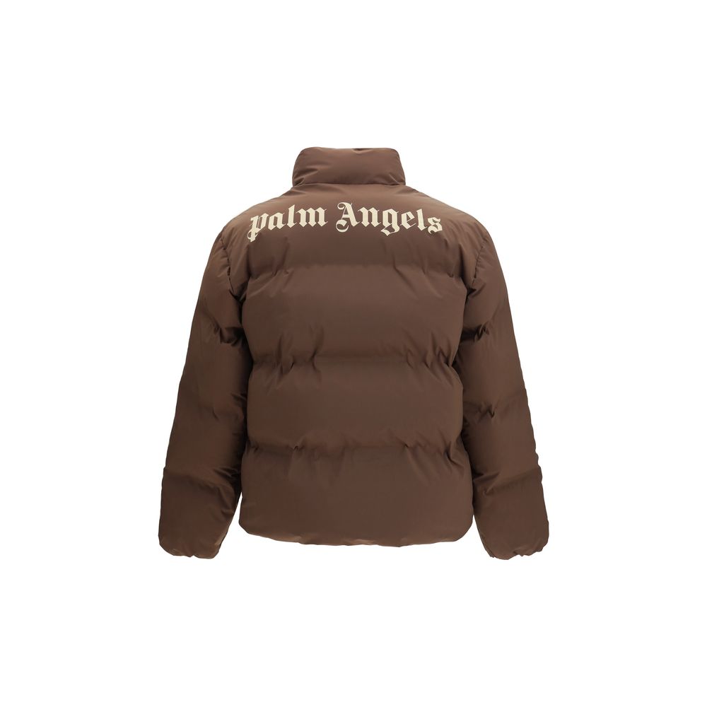 Palm Angels Brown Polyamide Full-Length Jacket